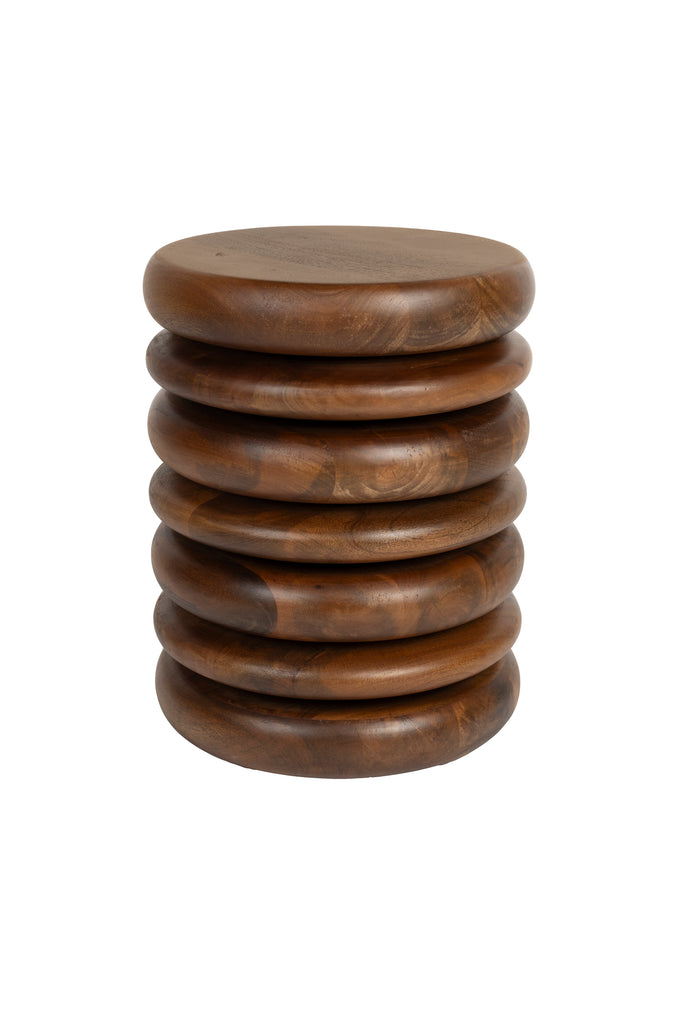 Walnut colour stool mage from mango wood.