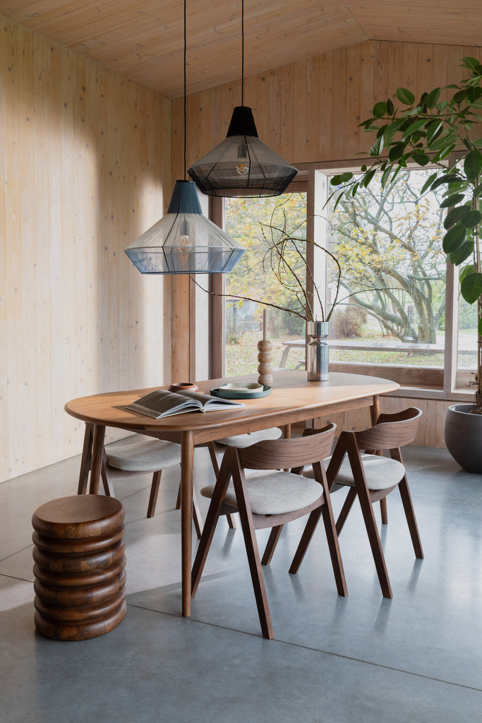 Walnut colour stool mage from mango wood.