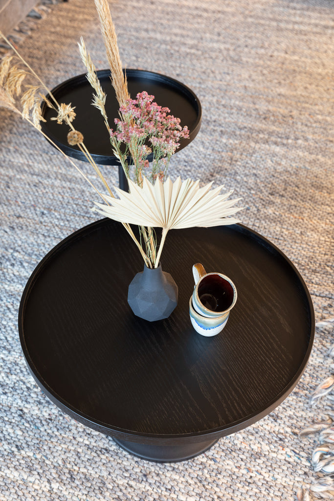 Jason Coffee Table in black with side table