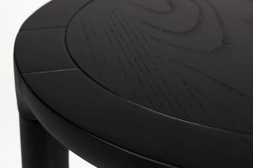 Detail of the table top Side Table Storm Black