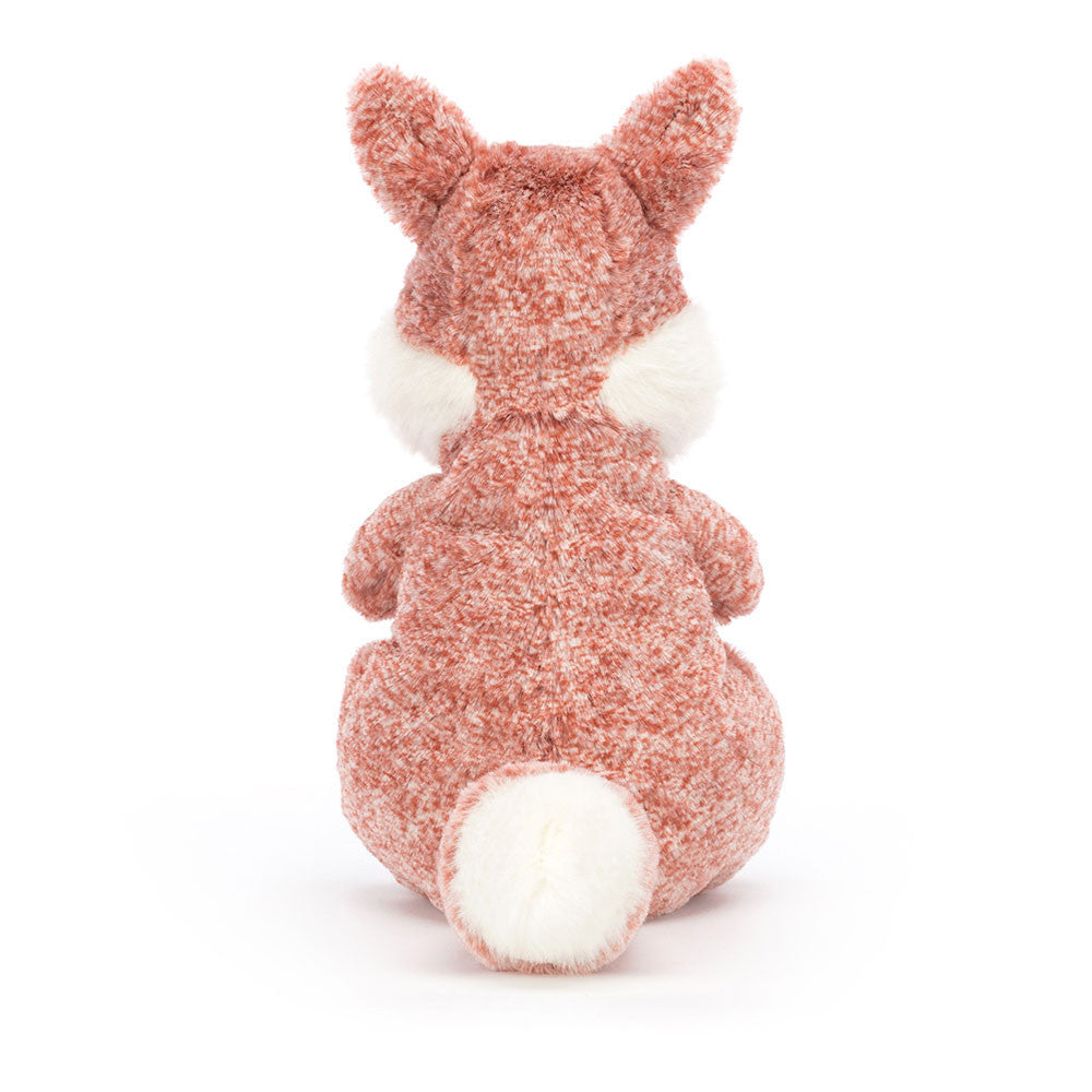 Freckly, friendly Ambrosie Fox has a fantastic coat of printed red fur! With fluffy cheeks, a creamy tummy, tufty eyebrows and neat suedey paws, this squooshy-tailed scamp is podgy-proud. Tickle those ears and boop that cocoa nose for a very giggly cub indeed!