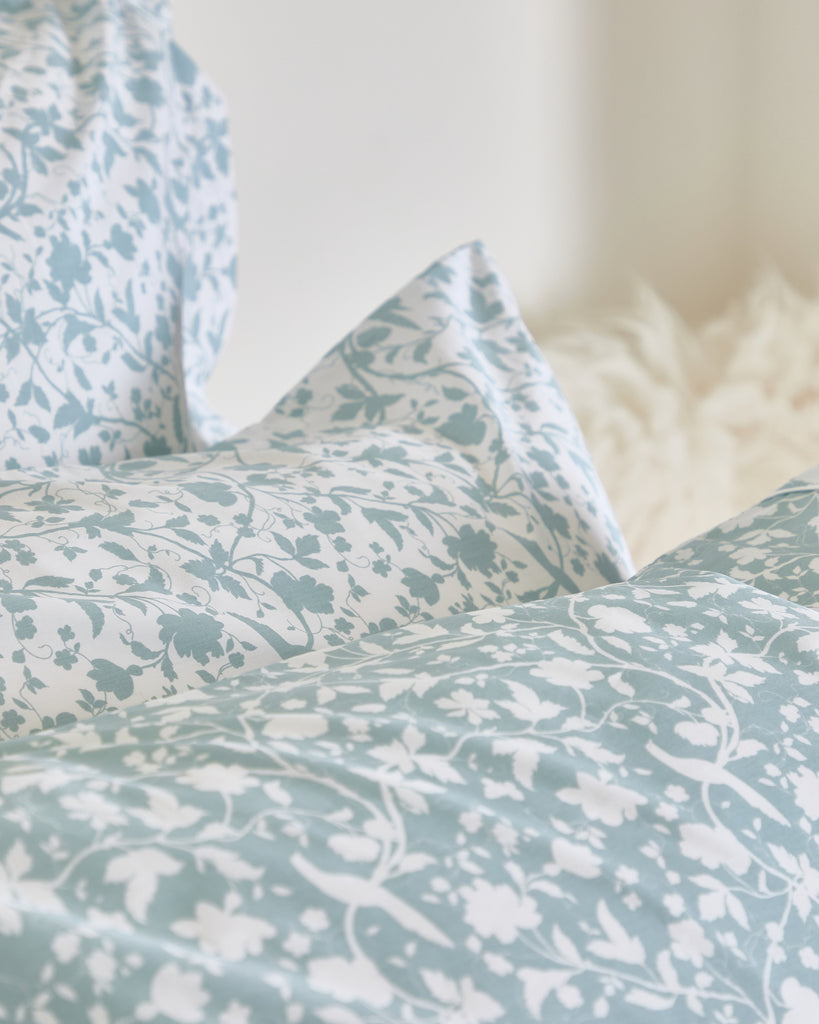 Experience timeless elegance with the Claire Pillowcase Pair. Irish designer Helen McAlinden designed these standard pillowcases to feature a delicate floral design woven from premium 100% cotton with a 300-thread count for a soft, smooth finish. Made in Portugal, they offer the perfect balance of comfort, durability, and style. Add the Claire Collection for a complete and luxurious bedding experience. Inlcudes two pillowcases.