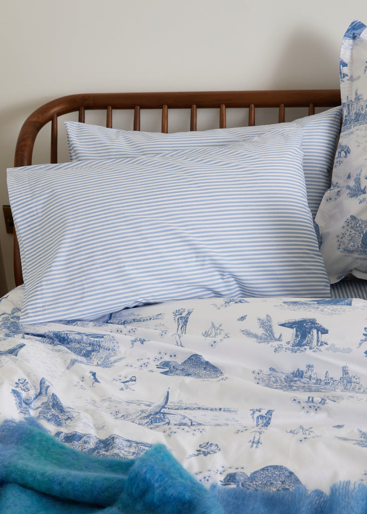 Foxford Wild Atlantic Stripe Pillowcase Set Crafted from soft and luxurious 300-thread cotton, these pillowcases offer unparalleled comfort and style for a peaceful night's sleep.