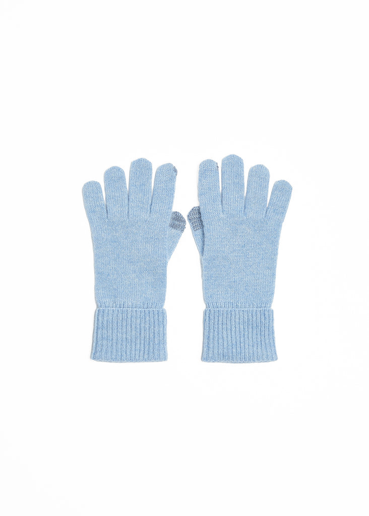 Our unisex blue gloves are crafted from 100% pure cashmere, featuring a ribbed cuff and providing the ultimate in cold-weather opulence. The insulating texture of cashmere will keep your hands warm and cozy, whether you're commuting to the office or exploring a winter wonderland. These gloves will elevate your style while keeping you comfortably shielded from the cold.  Foxford Blue Cashmere Gloves made with conductive thread on the index finger and thumb, allowing for ease of messaging while maintaining a 