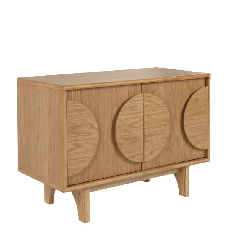 Make a statement with the one-of-a-kind design from Groove.&nbsp;  Enjoy generous storage space without compromising on style with Groove. Highlighted by round wooden elements on the doors and graceful round-shaped legs for a unique touch. Groove is the perfect fusion of style and functionality; it complements any space effortlessly.